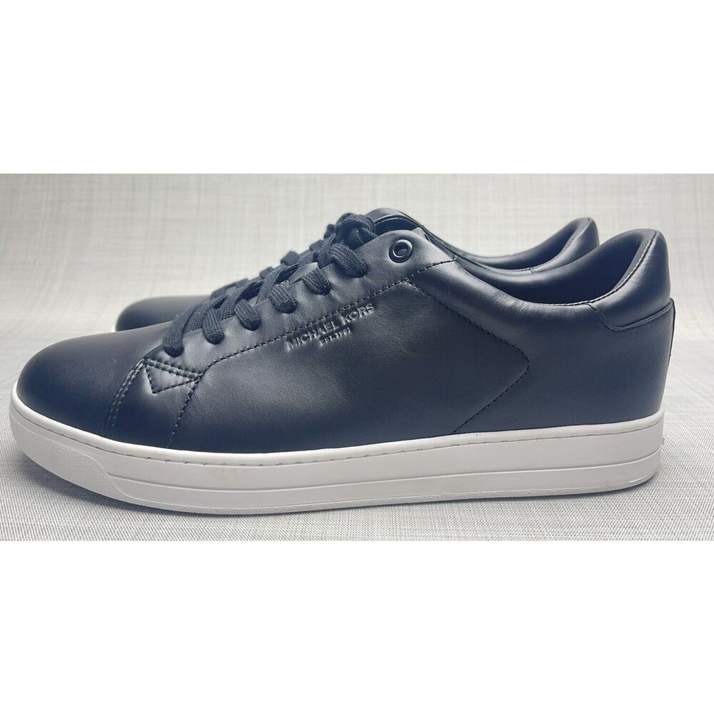 MICHAEL KORS MENS TENNIS SHOE BLACK NATE LACE UP Size 10.5 42F0NAFS2L BLACK